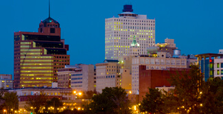 Memphis skyline view